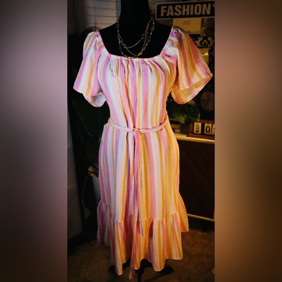 Colorful Pastel Summer Maxi dress - Picture 6 of 7